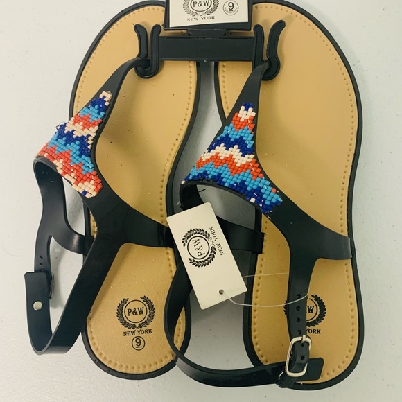 Reduced. Multi-color beaded sandals - Picture 2 of 6